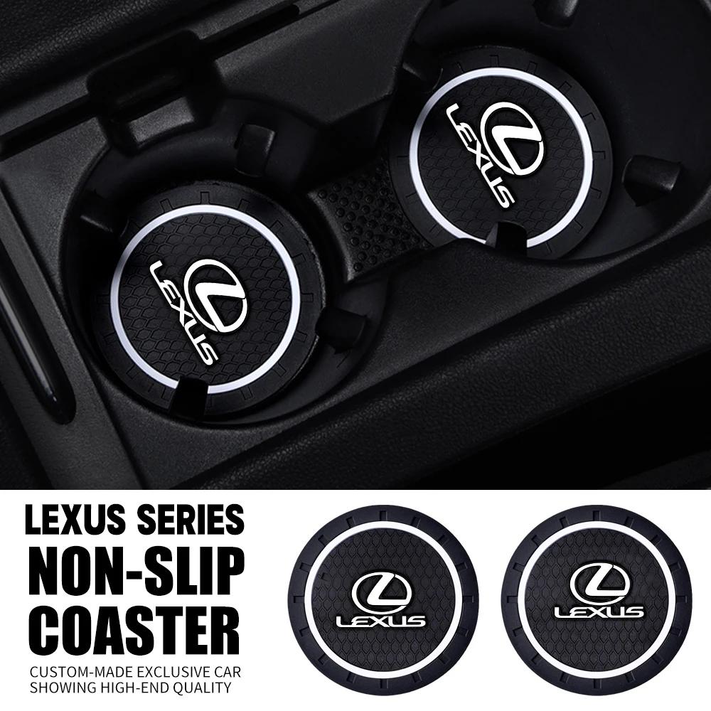 Car Anti-Slip Silicone Coaster Waterproof Water Cup Mat For Lexus ES300 RX330 RX300 GS300 IS250 IS200 CT200h IS300 NX RX HS SC