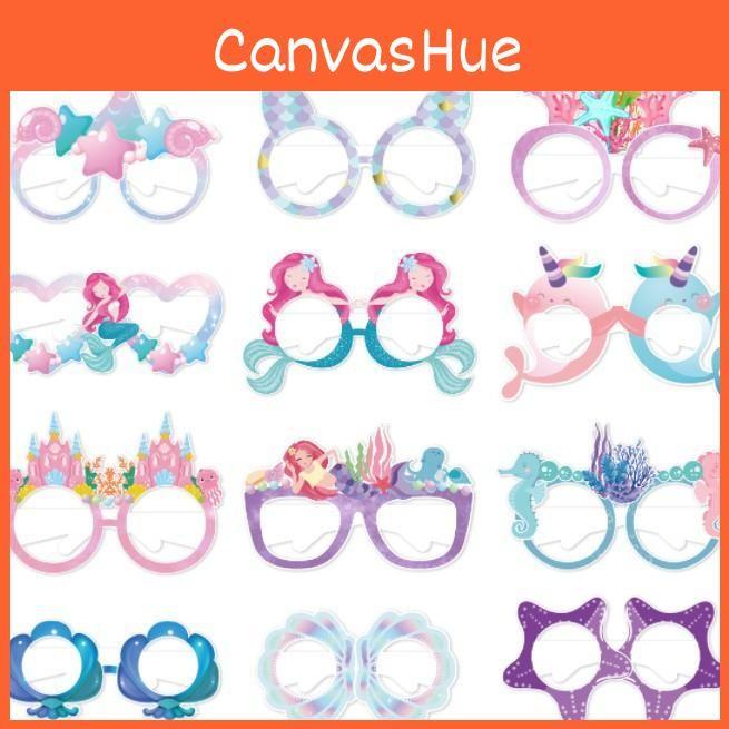 Theme Mermaid 3d Paper Glasses For Children Party Photo Booth Decoration