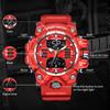 Dual Display Watch Men FOXBOX Top Brand Luxury Sport Digital Military Mens Watches Silicone Strap Chronograph Man Wristwatch+box