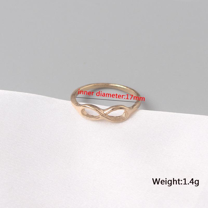 Minimalist Infinity Rings Love Forever Jewelry for Women Silver Golden Metal Geometry 8 Number Ring Jewelry Gift