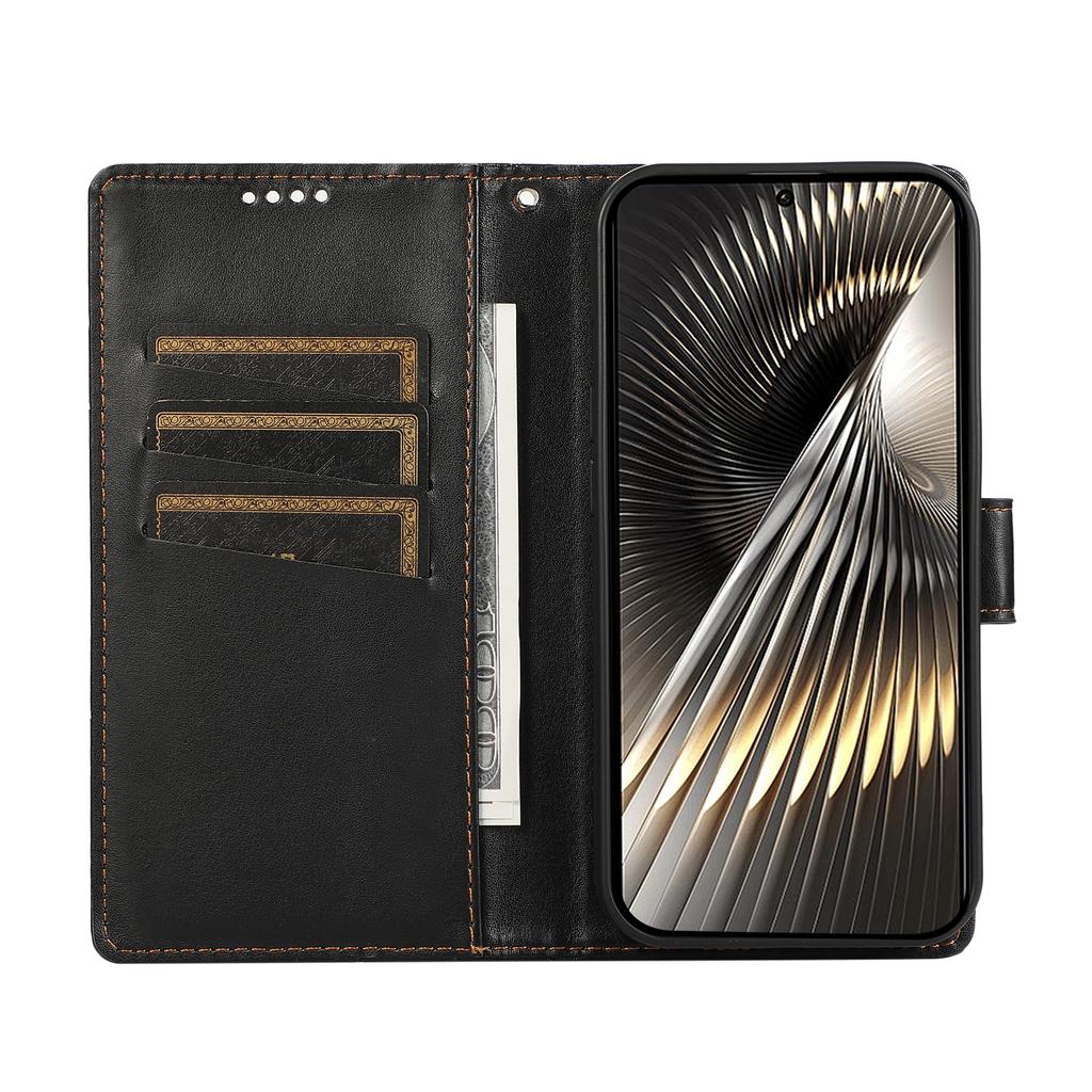 DF-06 For Xiaomi 15 Ultra Phone Case Line Imprint Leather Wallet Cover