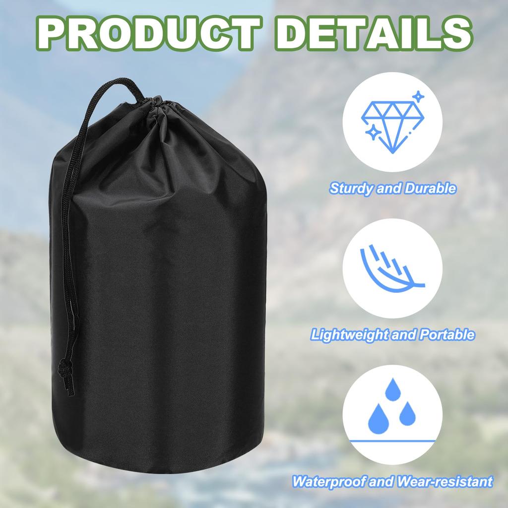 PATIKIL Set of 2 Stuff 31 X Storage Bags for Hot Black Bags, 60cm, Waterproof, Lightweight, Drawstring, Hiking, Fishing, Beach, Swimming, Springs,