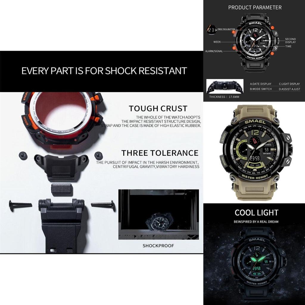Smael Sport Watch Men Fashion Digital Led Electronic Quartz Classic Timeless Design