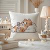 Art cat Cushion Cover Antidustmite Pillowcase Invisible zipper silky short plush Sofa cushion cover