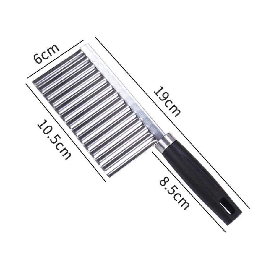 1pc Stainless Steel Wavy Potato Cutter Professional Crinkle Cut Vegetable Slicer for Potatoes Carrots Cucumbers 3