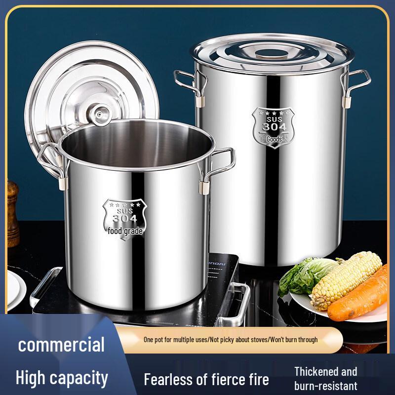 Xihe 304 Stainless Steel Extra Thick Round Stockpot