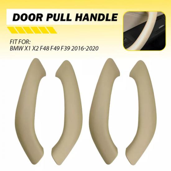 2/4PCS Carbon Fiber Inner Door Handle Pull Cover For 16-22 BMW X1 X2 F48 F49 F39