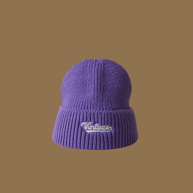 Winter versatile wool hat femininity shows Baijiu red knitted hat high quality original warm cover hat men