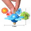 4 Pcs Colourful Flower Spinning Top for Kids Novelty Wooden Spinning Top Childern Gift