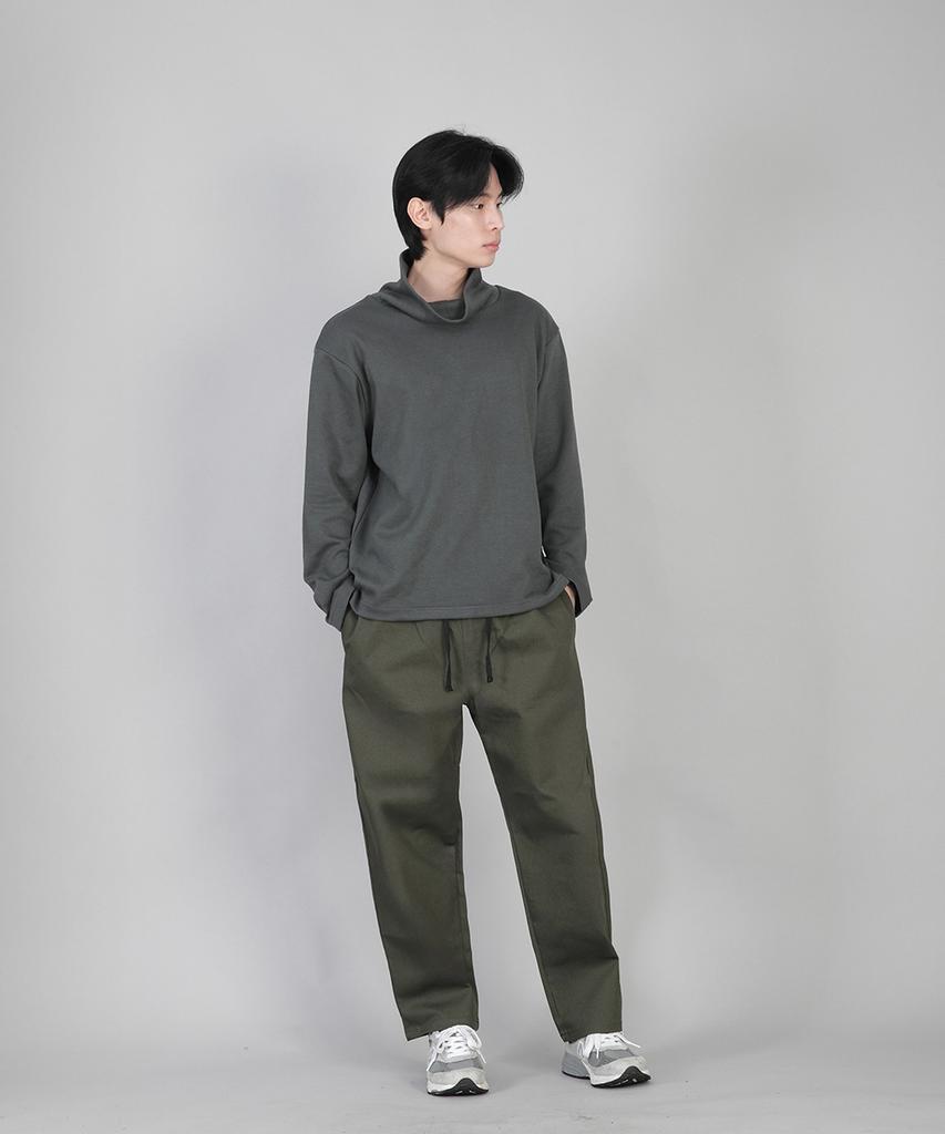 Seinteukeulu Plain Turtleneck Long Sleeve Tee Ppl-884 Slate Gray