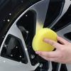 Car Waxing Polish Wax Foam Sponge Yellow Round High Density Applicator Pad Cleaning Sponge Auto Detail Washing Car Cleaning Tool