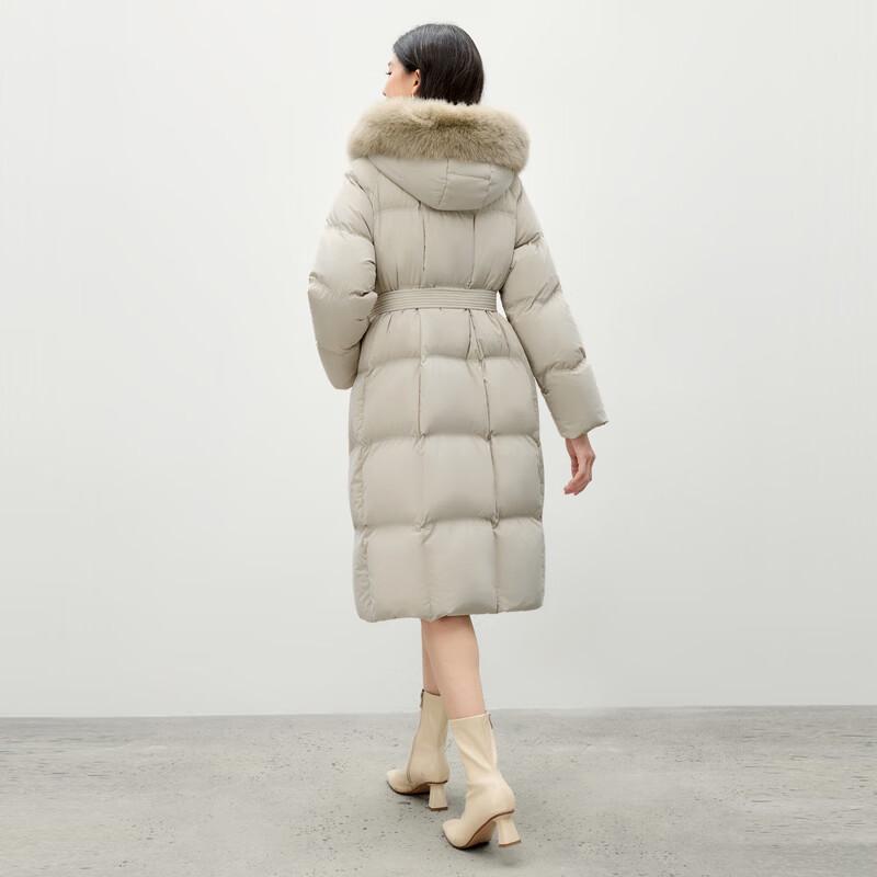 Qiushui Yiren Detachable Fox Fur Collar Down Coat