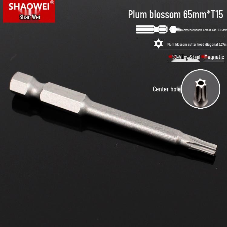 Magnetic 50mm Star Screwdriver & Hex Bit Set for Electric Drills