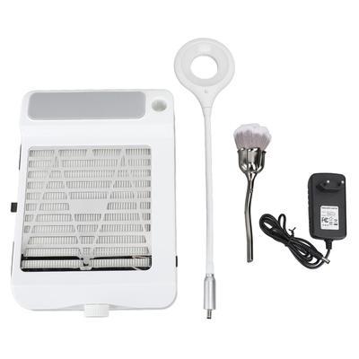 60W 3 In 1 Nail Vacuum Cleaner Fan With Hand Pillow LED Lamp Speed Adjustable Strong Suction Nail