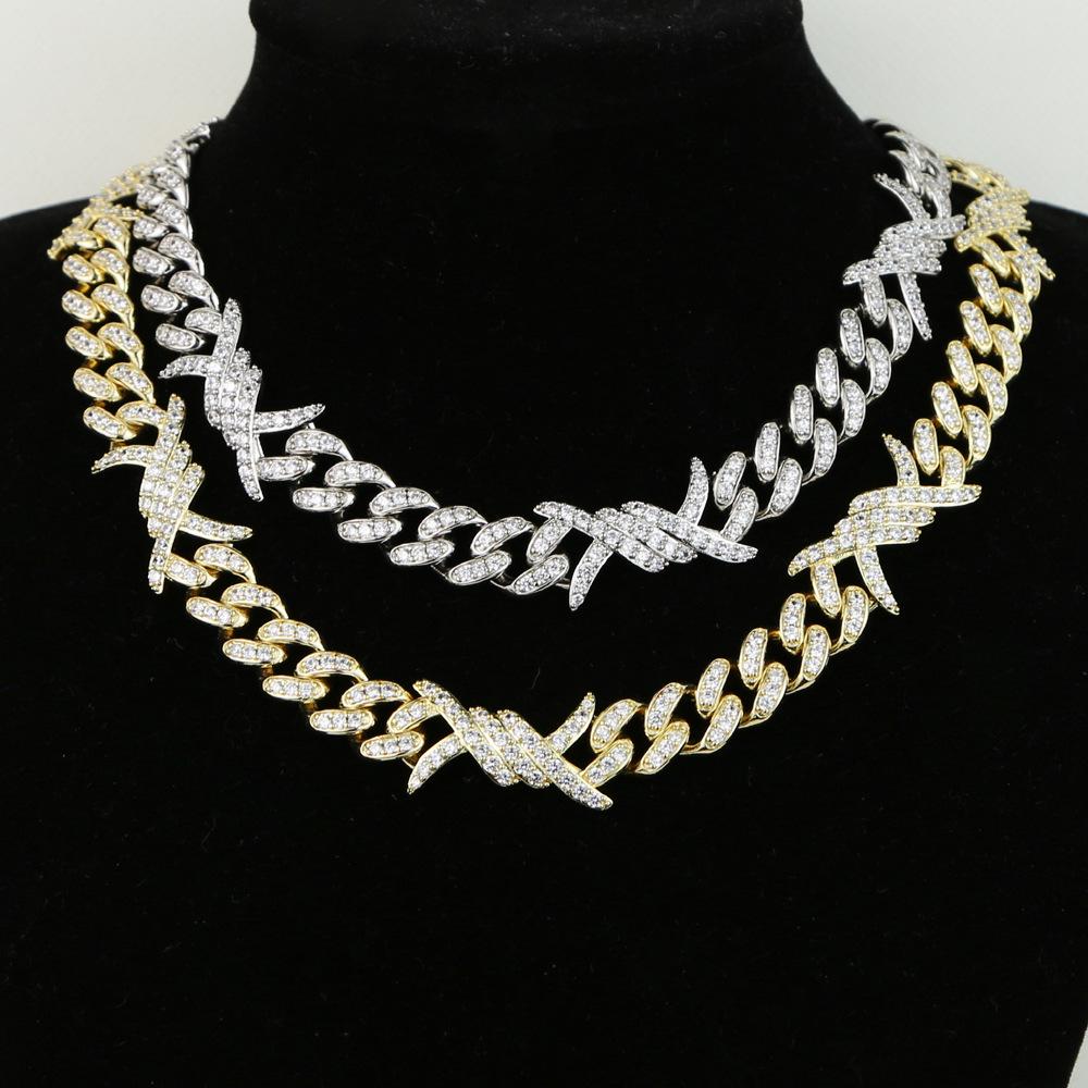Zircon Cuban Chain: Versatile Cross-Border Hip-Hop Jewelry, European & American Fashion for Couples