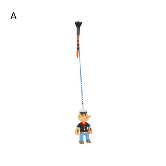 1 Set 83MM Golf Tee with Anti-lost Cartoon Tee Hanger Sharp Tip Golf Ball Holder Golf Training Aid Spike Golf Accessories Golfer Gifts