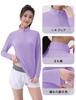 KEFITEVD Rash Sports Long Sun Light Size L Women's Guard, Half-Zip T-Shirt, Moisture-Wicking, Quick-Drying, Sleeve, Gym/Training Wear, Protection,