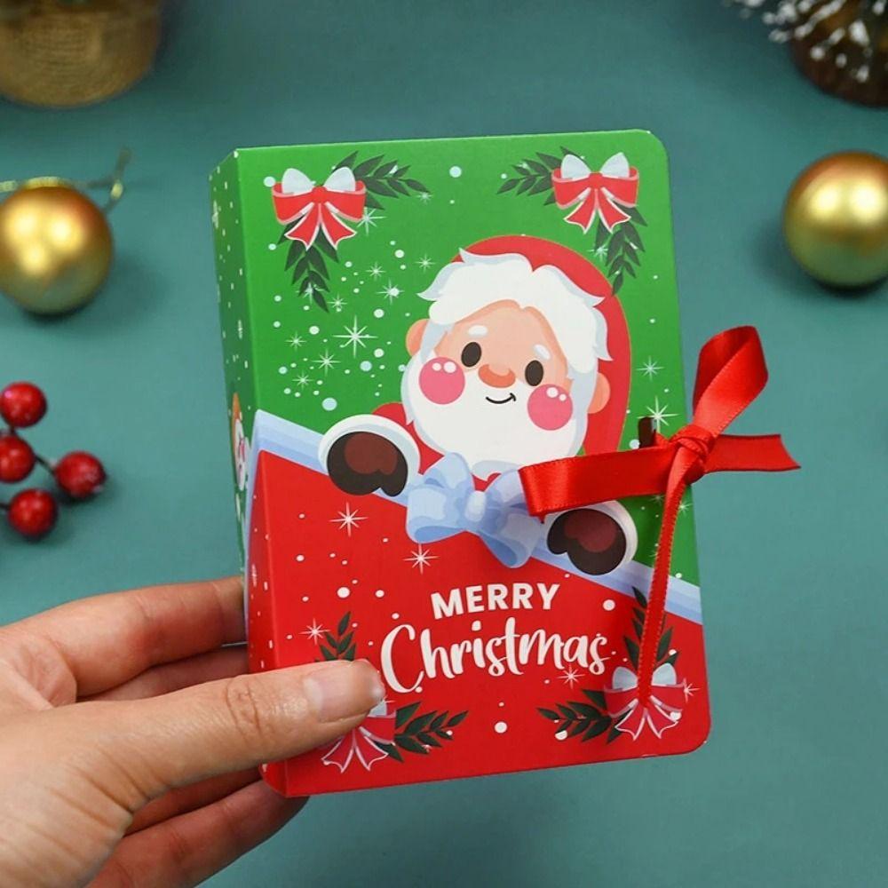 Navidad Party Book Designs Packaging Paper Boxes Christmas Gift Box Candy Boxes Biscuit Carrier