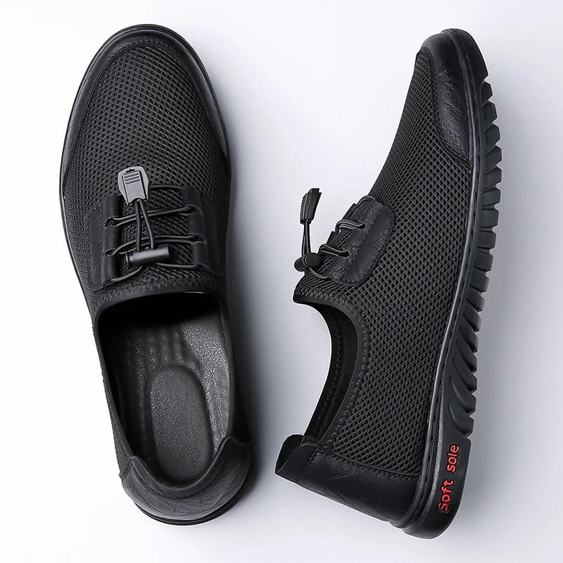Fashion Breathable Men's Mesh Sneakers Lightweight Running Shoes Non-Slip Rubber Sole Summer Shoes Comfortable Walking Footwear Trainers