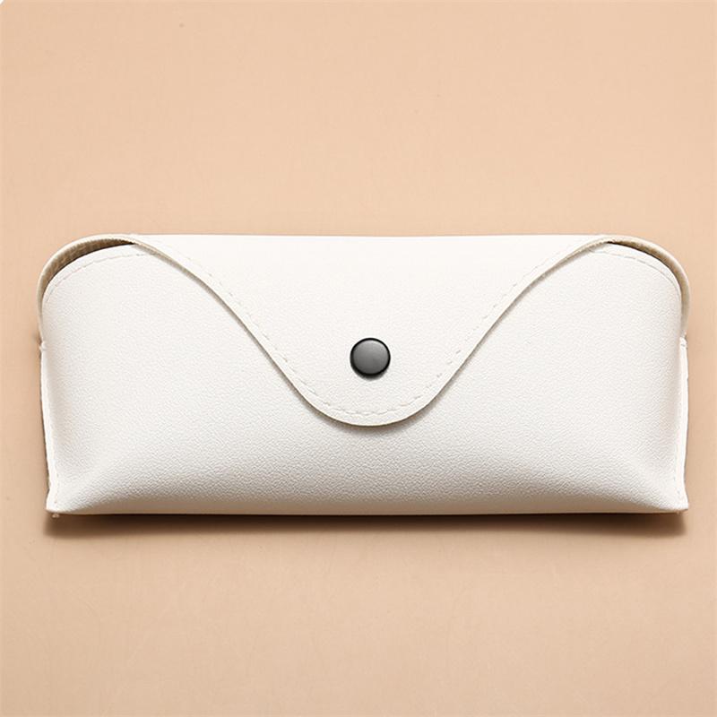 Durable PU Leather Glasses Case Sunglasses Solid Color Pouch Bag Eyewear Box Lightweight Convenient Protable