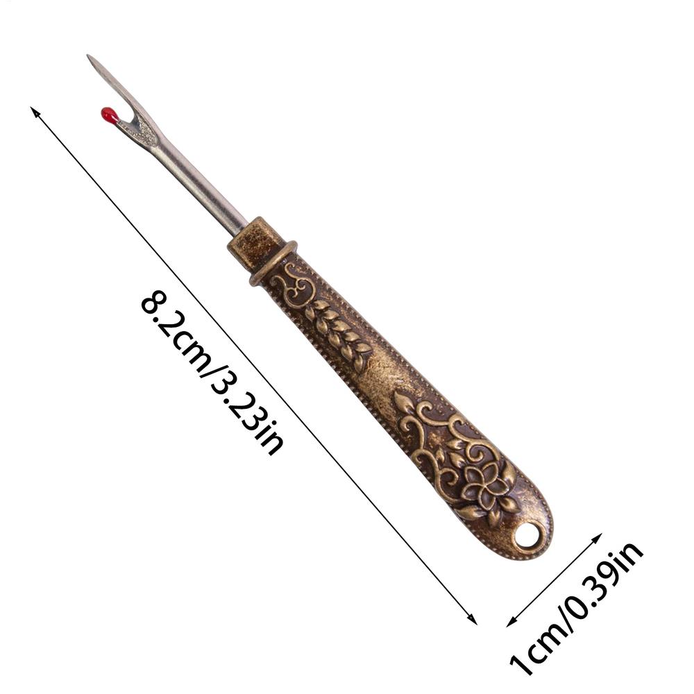 1pc Retro Seam Ripper Vintage Thread Ripper Tool Multi-Purpose Thread Seam Cutter Metal Seam Ripper Unpicker For Needle Work