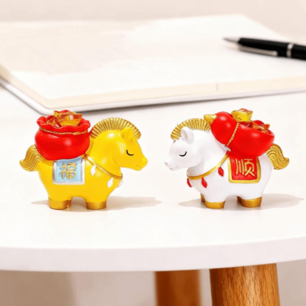 Cute Lucky Bag Ingot Creative Home Decoration Crafts Fortune Attractor Fortune Zodiac Horse Party