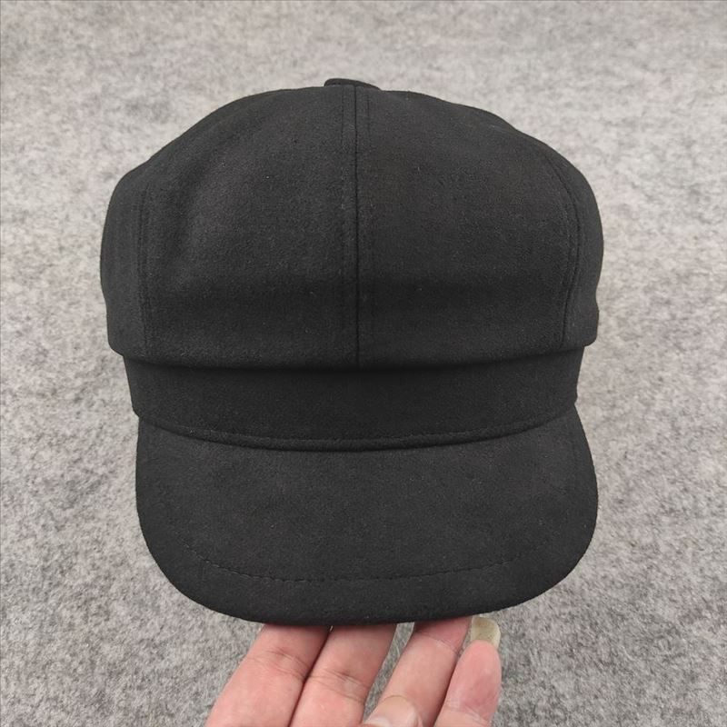 Winter woolen material octagonal hat cm small head circumference women's hat cm large head circumference women's hat simple casual and elegant woman
