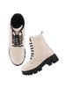 Shoetopia Casual Mid Top Cream Boots For Women & Girls /Eu41