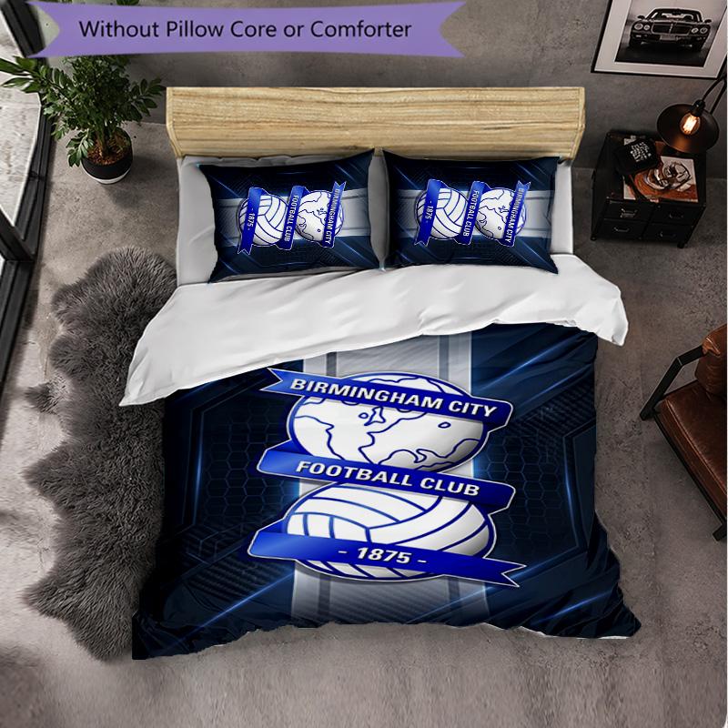 Birmingham City Themed Bedding 3Pcs Duvet Cover Set Decorative Bed Linen For Teen Room Home Decoration