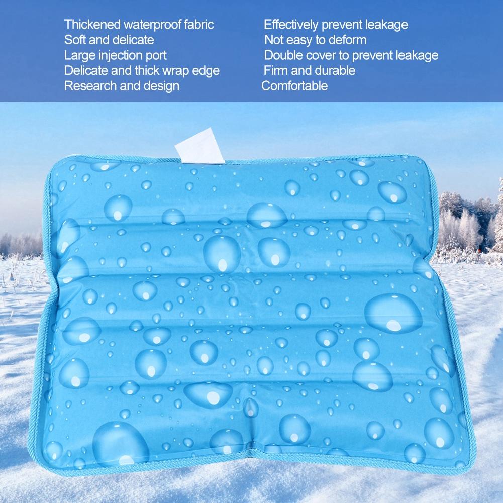 Thickened Ice Pillow Soft Water Cushion Cooling Cushion for Home Travel (36*36cm Water Drop)