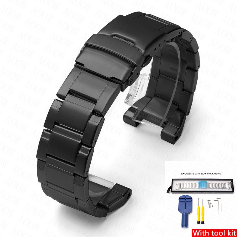 

Ремешок из нержавеющей стали для Casio G-Shock GST-W300/400G/B100/S310/S120/S110/W110 Мужской Металлический Серебристый Черный Ремешок Браслет Цепочка для Часов чёрный