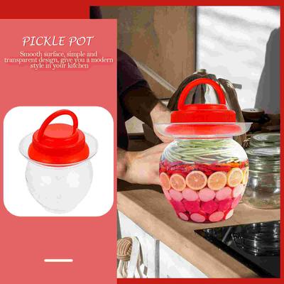 2Pcs Food Grade Plastic Airtight Pickle Jar Transparent Storage Container Household Kitchen Bottle Sealed Jar For Dust