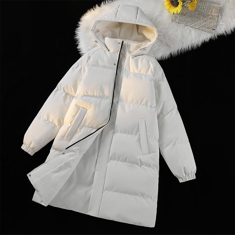 

Mid-length hooded cotton jacket for men and women, winter thickened warm padded jacket, casual jacket, padded jacket 3XL