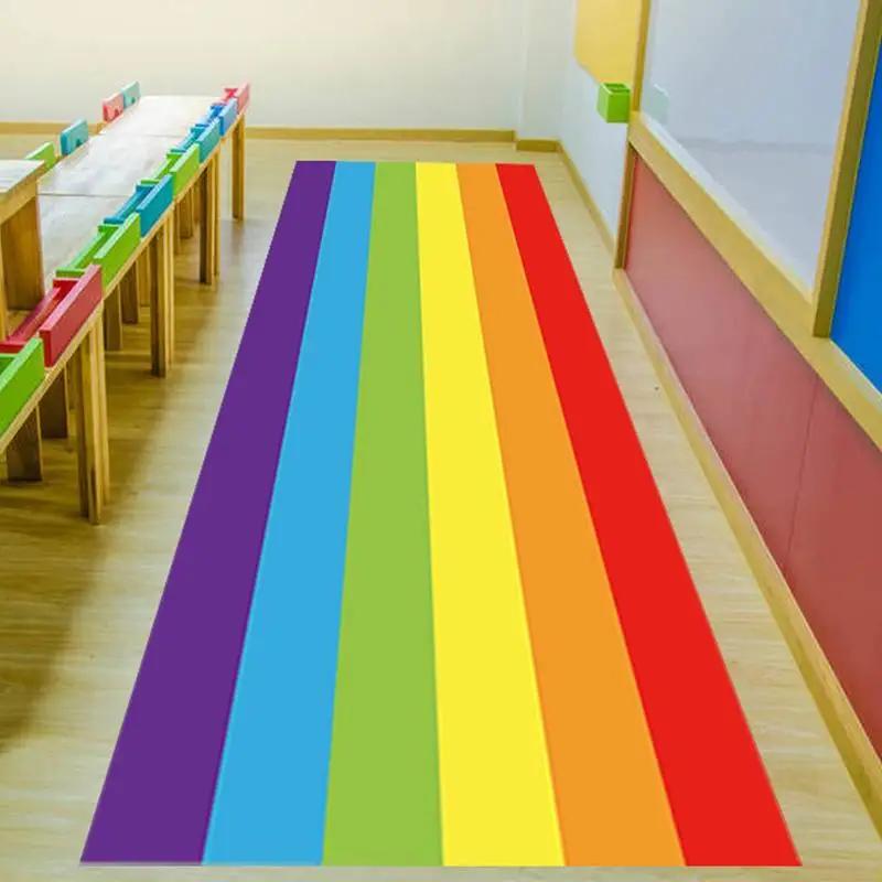 Nordyckie Odporne na Ścieranie Naklejki Podłogowe Dekoracja Pokojów Dziecięcych Szkoły Przedszkola Kreskówka Tor do Biegania Centra Handlowe Plakaty