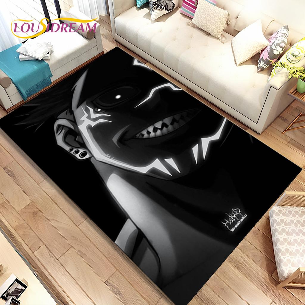 Tappeto Area Cartoon Anime Jujutsu Kaisen Grande, Tappeto per Soggiorno Camera da Letto Divano Zerbino Decorazione, Tappetino Antiscivolo per Bambini