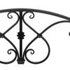 102L x 48W x 49H Classic Metal Garden Bridge with Safety Railings Arc Footbridge Decorative Pond Bridge for Backyard Creek Stream, Black