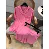 Original Order Accessible Luxury ~ Pink Kardashian Sister Jin Same Pajamas Suit Female Summer Short Sleeve Shorts Thin Homewear