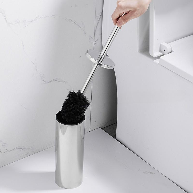 1PC Toilet Brush and Holder Set Toilet Bowl Brush for Bathroom with Long Handle Stainless Steel Toilet Cleaner Brush