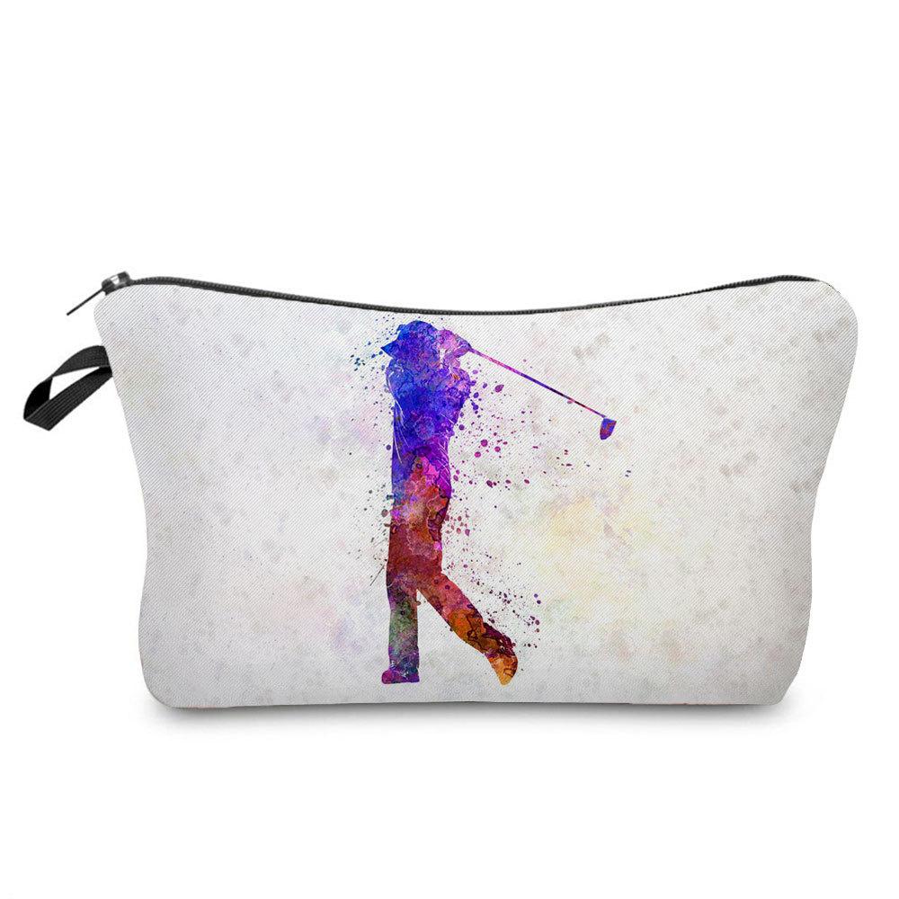 Women Gymnastics Print Cosmetic Bag Toiletries Organize Travel Storage Case KTB