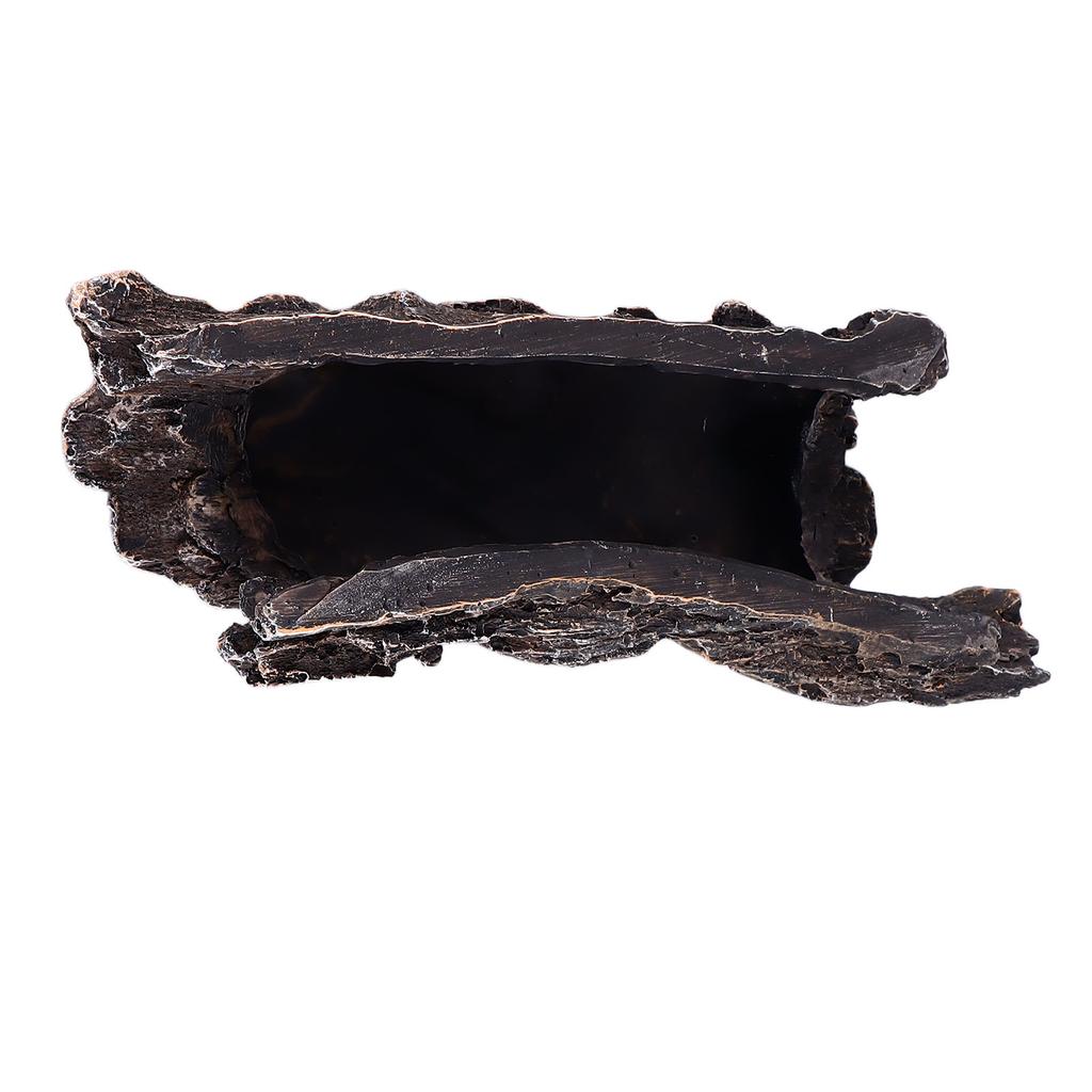 Bark Aquarium Decoration Hiding Place Resin Hollow Trunk Hideout Aquarium Ornament for Reptiles