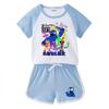2025 Summer Kids Two-Piece Set: Short Sleeve T-shirt & Shorts for Boys and Girls