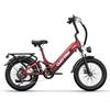 CLEYTRO XC20 Electric Bike, 20-inch Wide Tires, Removable 48V 15.6Ah Battery, Range of 40 To 100 Kilometers, Full Suspension, Red.