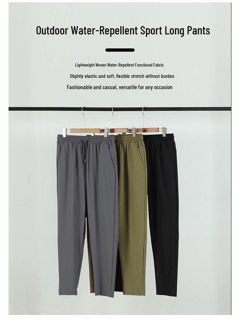 Spot Schnelltrocknend Atmungsaktiv Nylon Herren Knitterarm Eisseide Fitness Laufen Caprihose