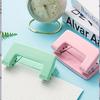 Mini 2-Hole Punching Machine DIY Hole Punching Detection Book Page Stitcher Office Stationery Macaron Color