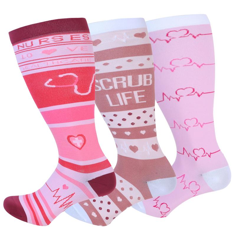 Plus Size Compression Socks Fat Large Leg Sports Socks Running Cycling Fat Calf Stockings Pressure Leg Fitness Varicose Veins