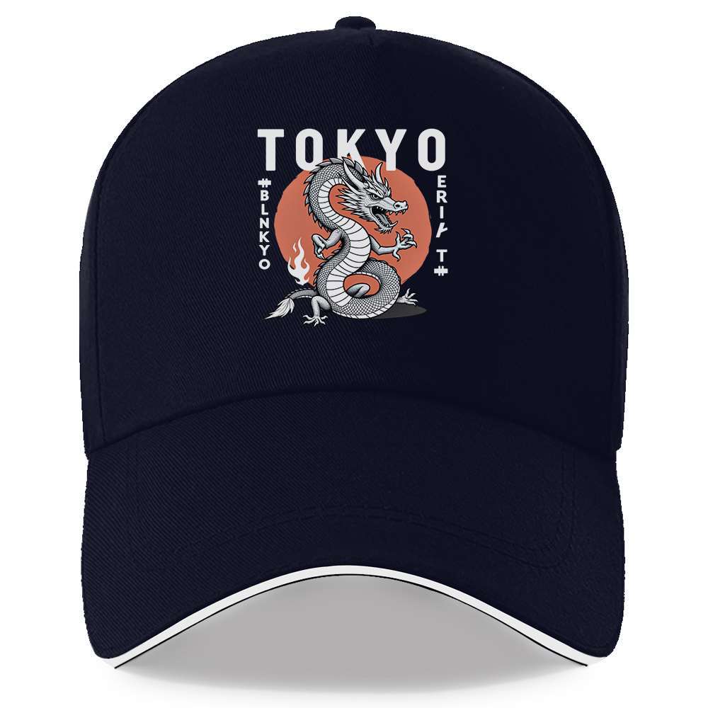 Tokyo Dragon Japanese Art Baseball Cap Polyester Adjustable Outdoor Sports Hat