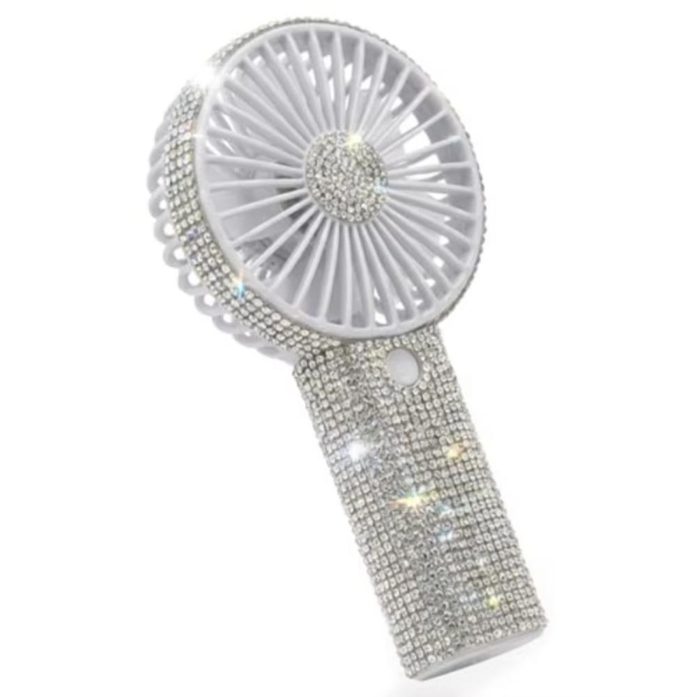 Cute Design Mini Portable Fan Small Size Personal Fan USB Rechargeable Mini Fan  Display Use белый