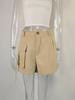 2024 Lässige Shorts mit hoher Taille und Taschen für Damen – Sommerausgabe