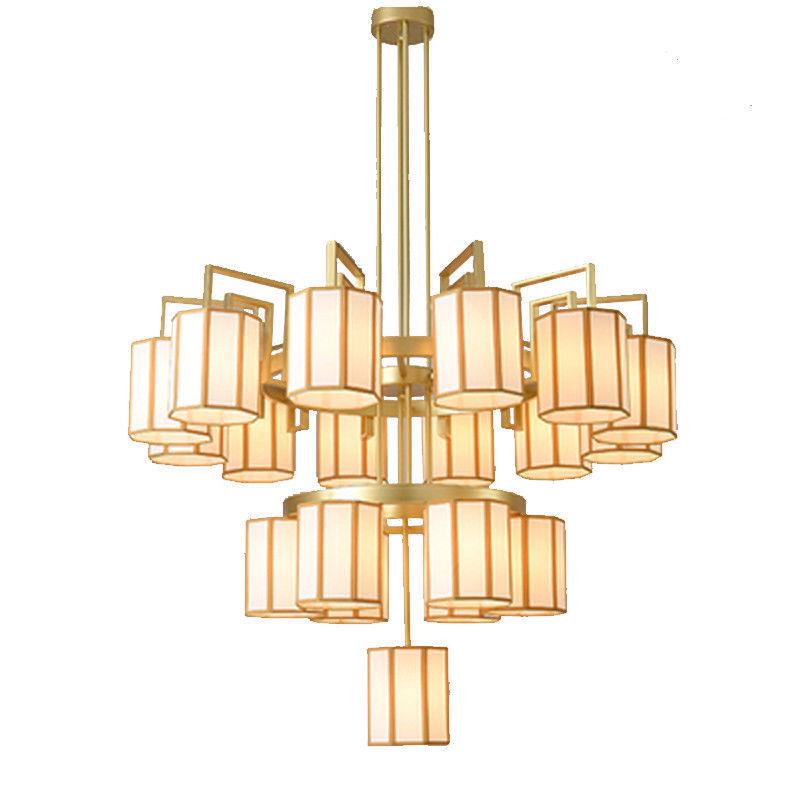 Chinese-Style Duplex High Ceiling Chandelier for Hotel Lobby or Villa