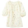 Sancai 100% Cotton Printed Embroidered Tie-Waist Blouse